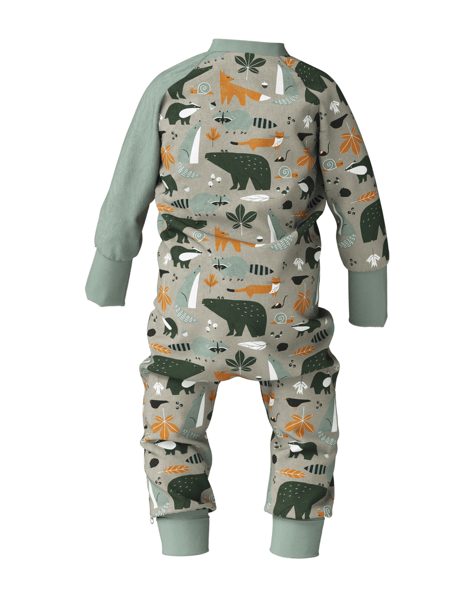 Baby Sleepsuit FREDA - Autumn Forest Animals