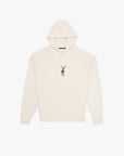 Unisex Cream Hoodie with Embroidered Deer