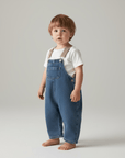 Denim Adjustable Strap Overalls for Kids