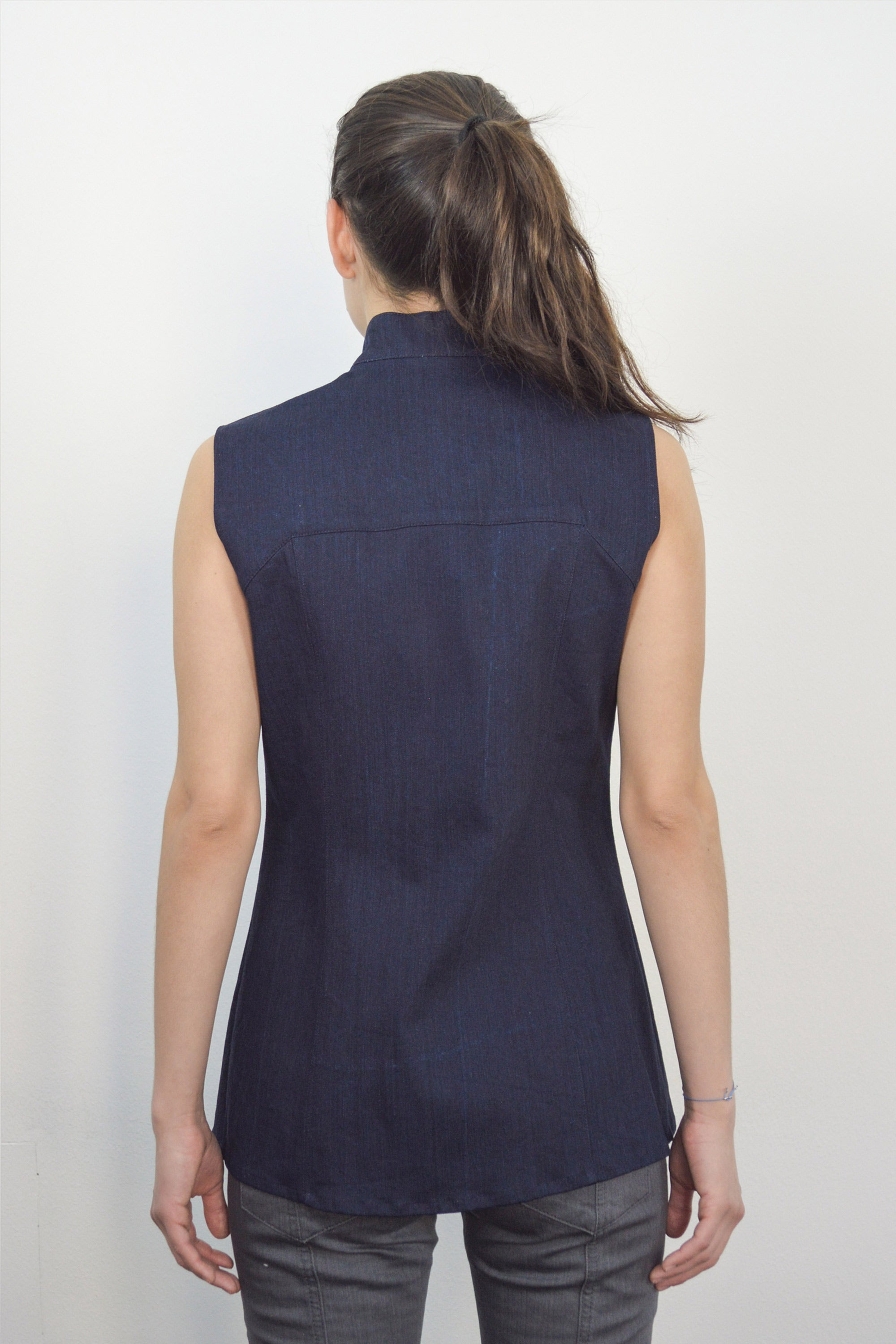 Deniz Denim Shirt Sleeveless
