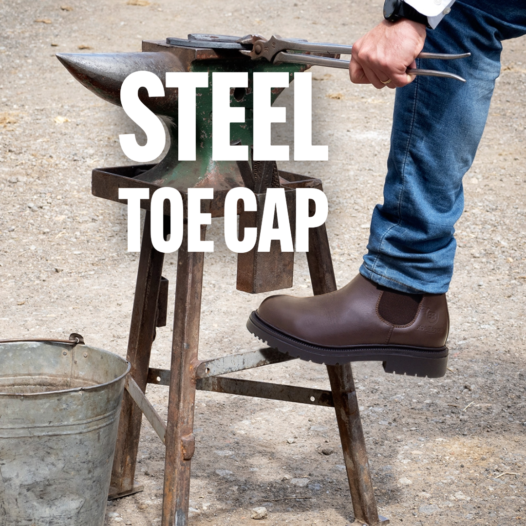 Steel Toe Cap Work Boots in Black