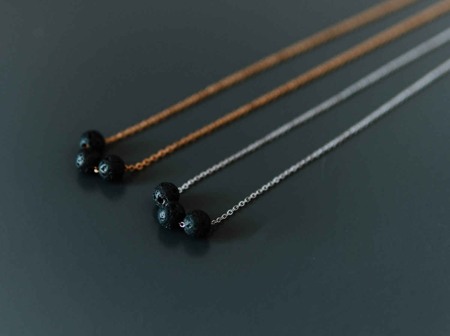 Aromatherapy Necklace with Lava Beads
