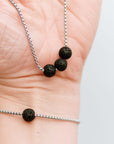 Lava Stone Diffuser Necklace and Bracelet Set
