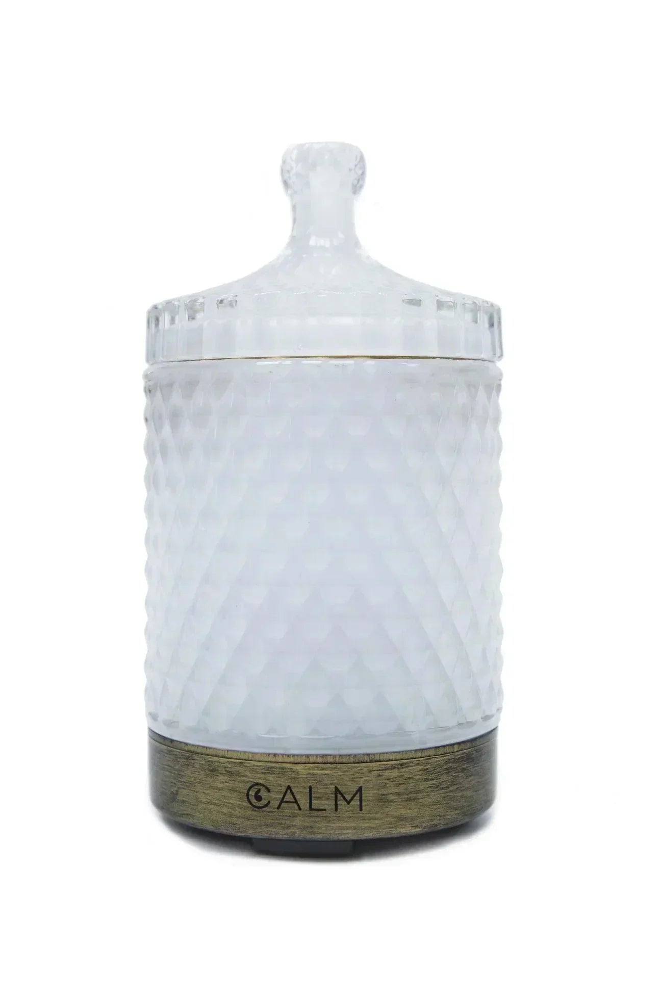 Geo Cut Glass Aroma Diffuser with Live Calm Essential Oil Set