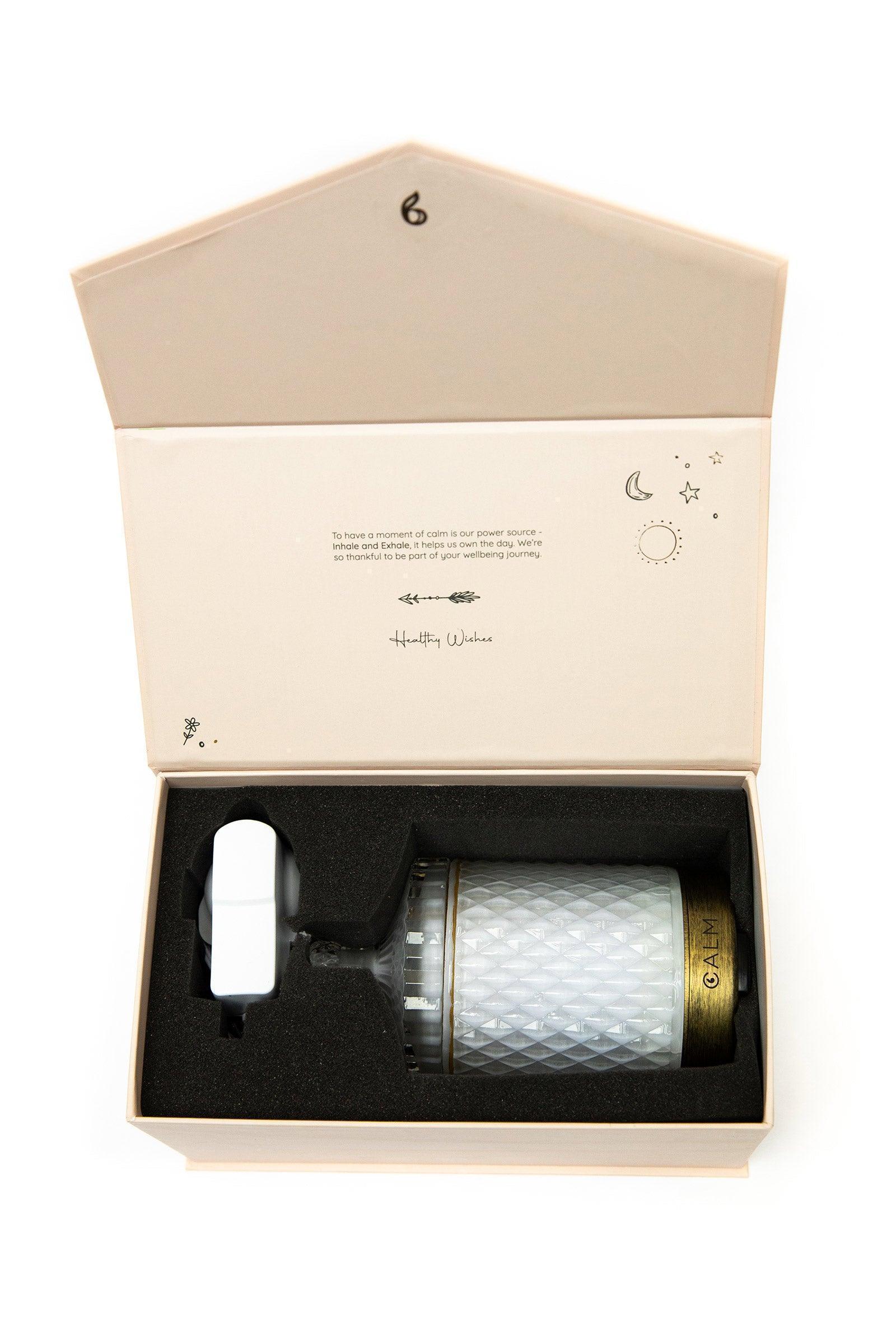 Geometric Glass Aroma Diffuser with Essential Oil Set
