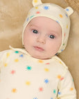 Rainbow Sunshine Organic Cotton Baby Bonnet Hat
