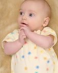 Rainbow Sunshine Organic Cotton Short Sleeve Baby Playsuit