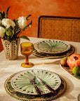 Peacock Dinner Plate, Green Set of 4