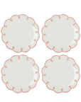 Pretty In Pink Scalloped Lunch Plate - Set of 4