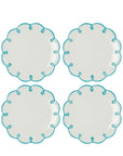 Sky Blue Scalloped Lunch Plate - Set of 4