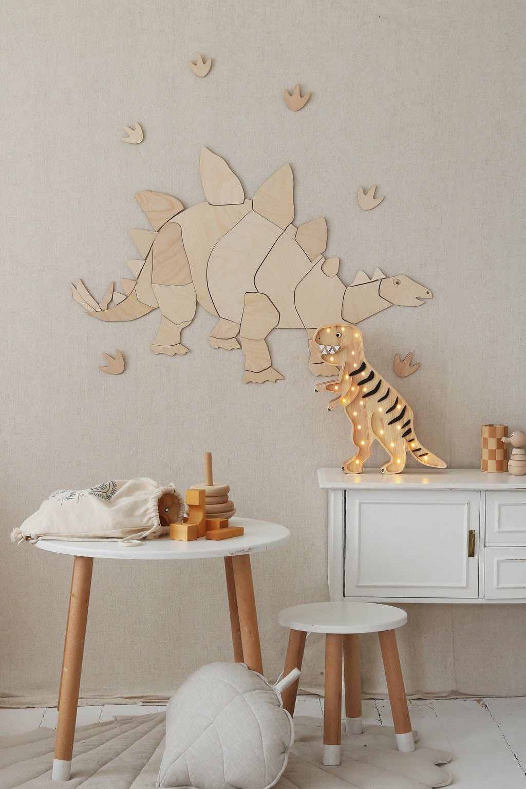 Stegosaurus Wooden Wall Decoration