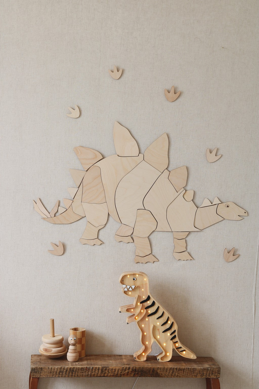 Stegosaurus Wooden Wall Decoration
