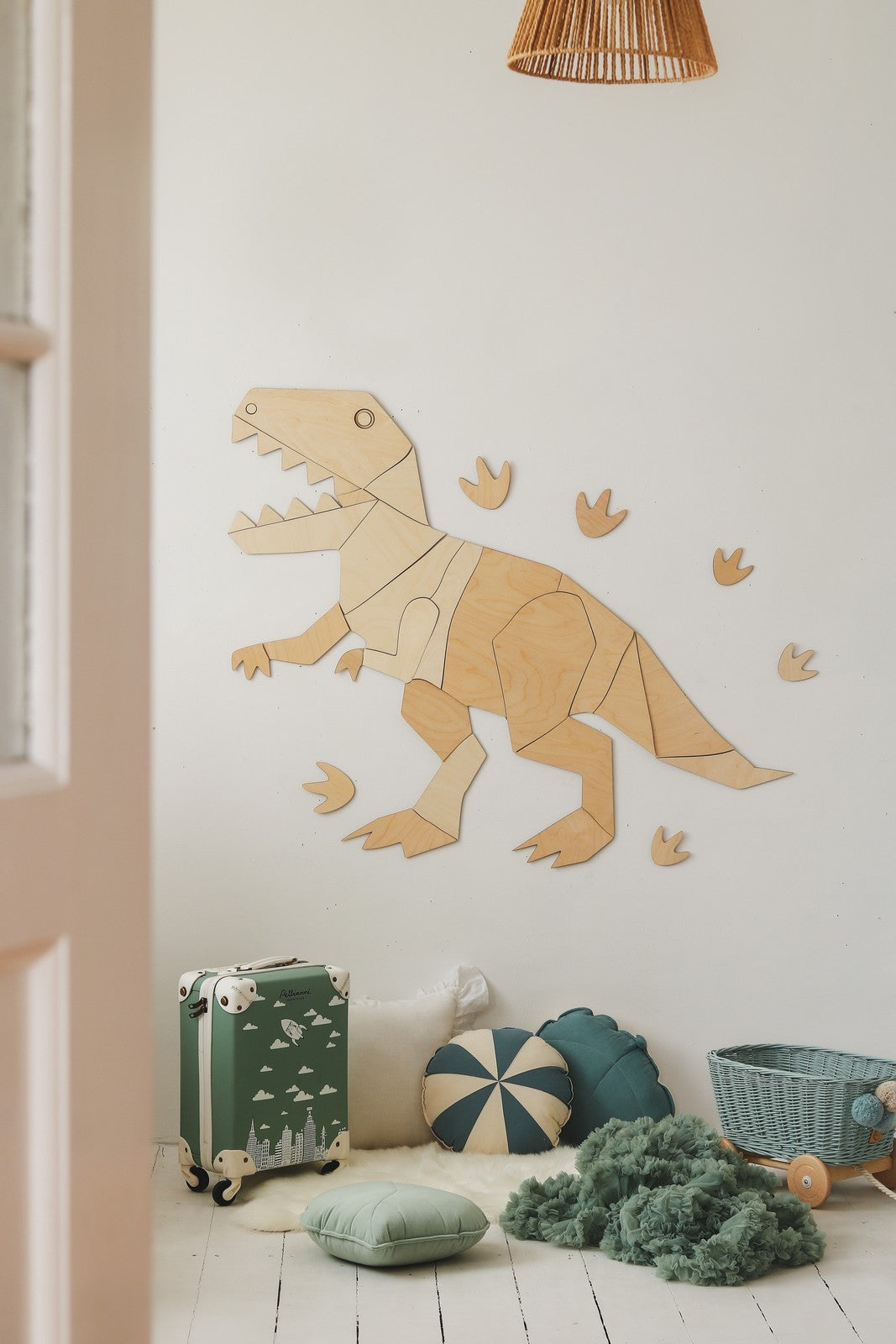 Dinosaur T Rex Wooden Wall Art Decoration