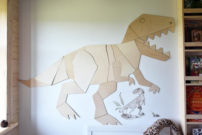Dinosaur T Rex Wooden Wall Art Decoration