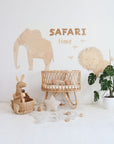 Safari Elephant Wooden Wall Art