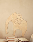 Safari Elephant Wooden Wall Art