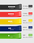 Yoga Studio Resistance Loop Bands - 5 Pack Inc Bag