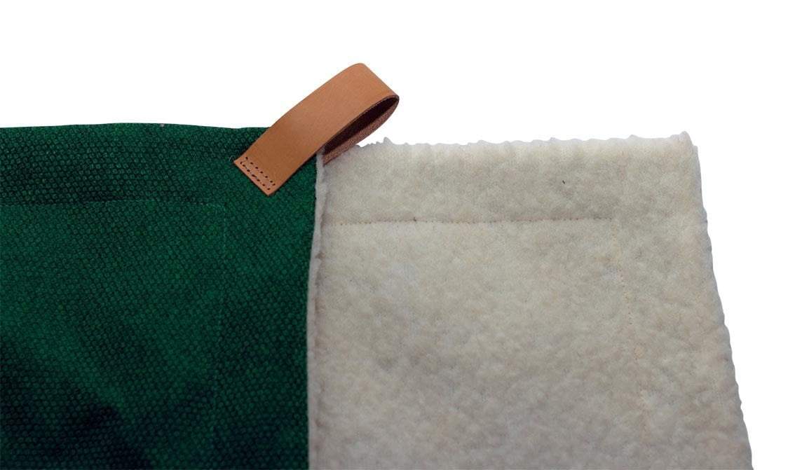 THE RICHMOND | LUXURY GREEN STONEWASHED &amp; SHERPA REVERSIBLE DOG BLANKET