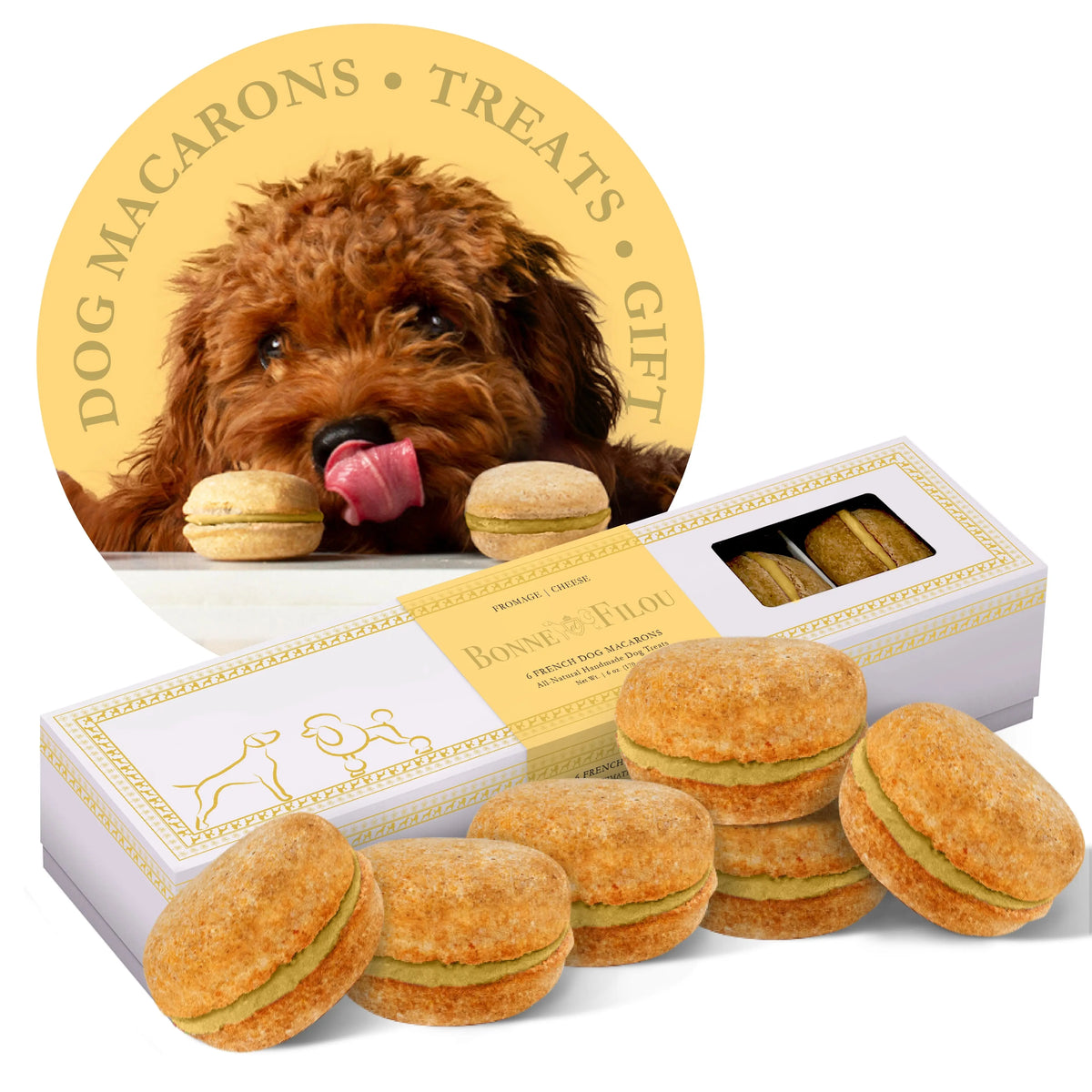 Dog Macarons Box of 6