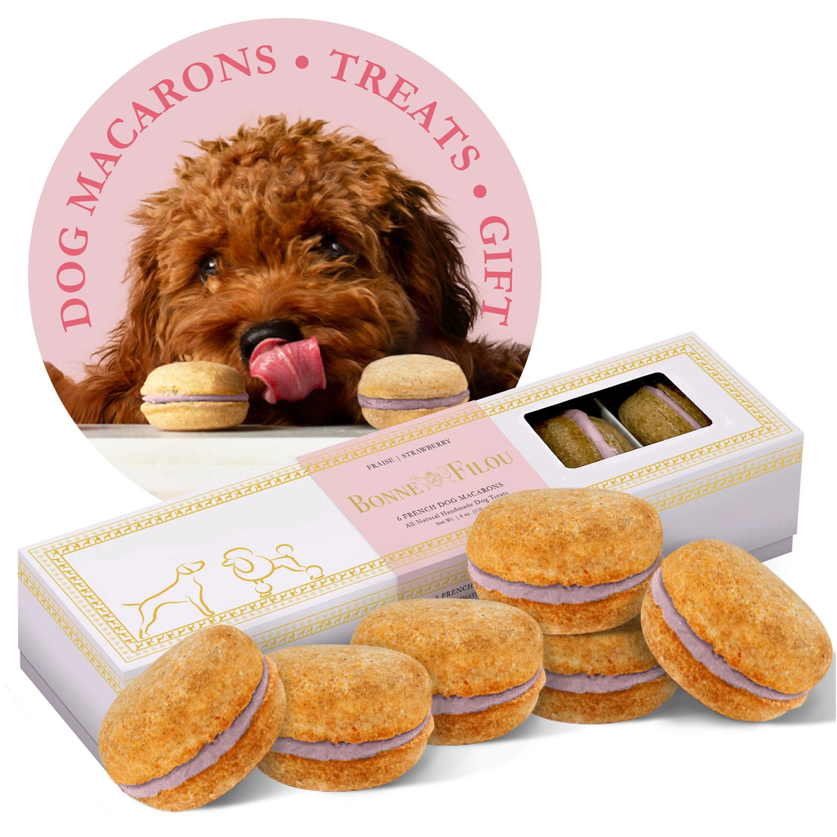 Dog Macarons Box of 6