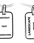 Personalised Gold Dog Tag Necklace – Photo & Text Engraved Pendant for Men