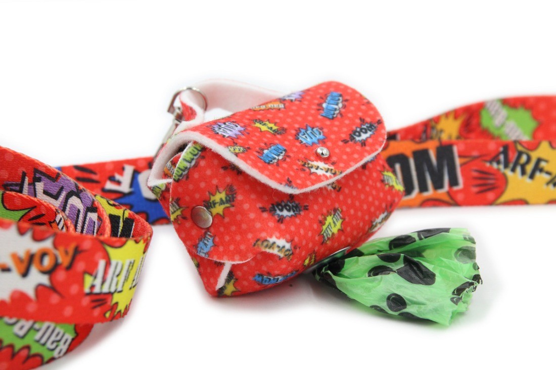 Red Graffiti Dog Waste Bag Dispenser