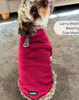 Dog Fleece Coat - Berry Red