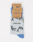 Save the Dolphin Bamboo Socks in Grey