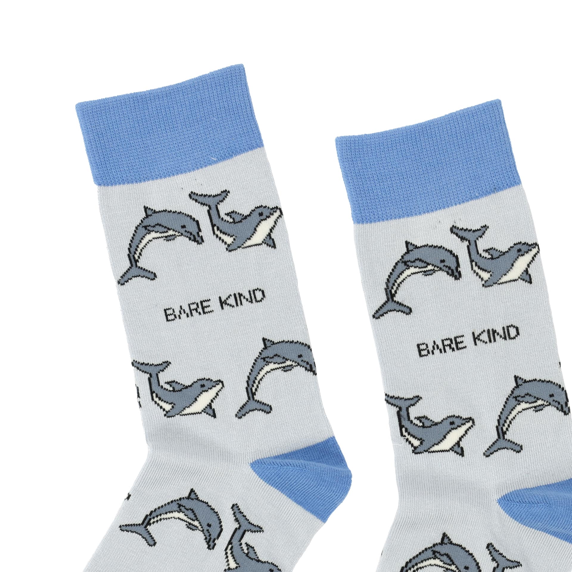 Save the Dolphin Bamboo Socks in Grey
