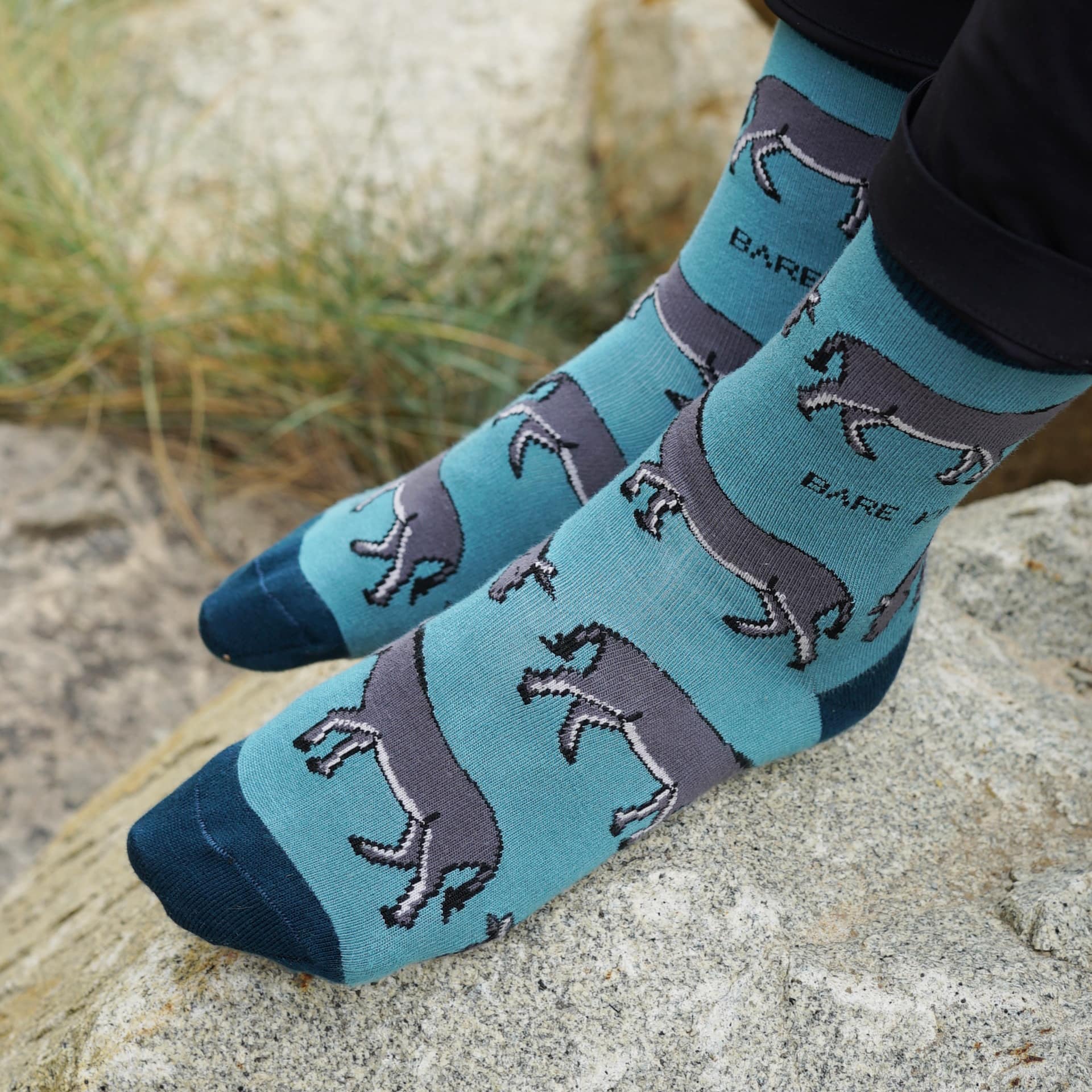Save the Donkeys Bamboo Socks in Blue