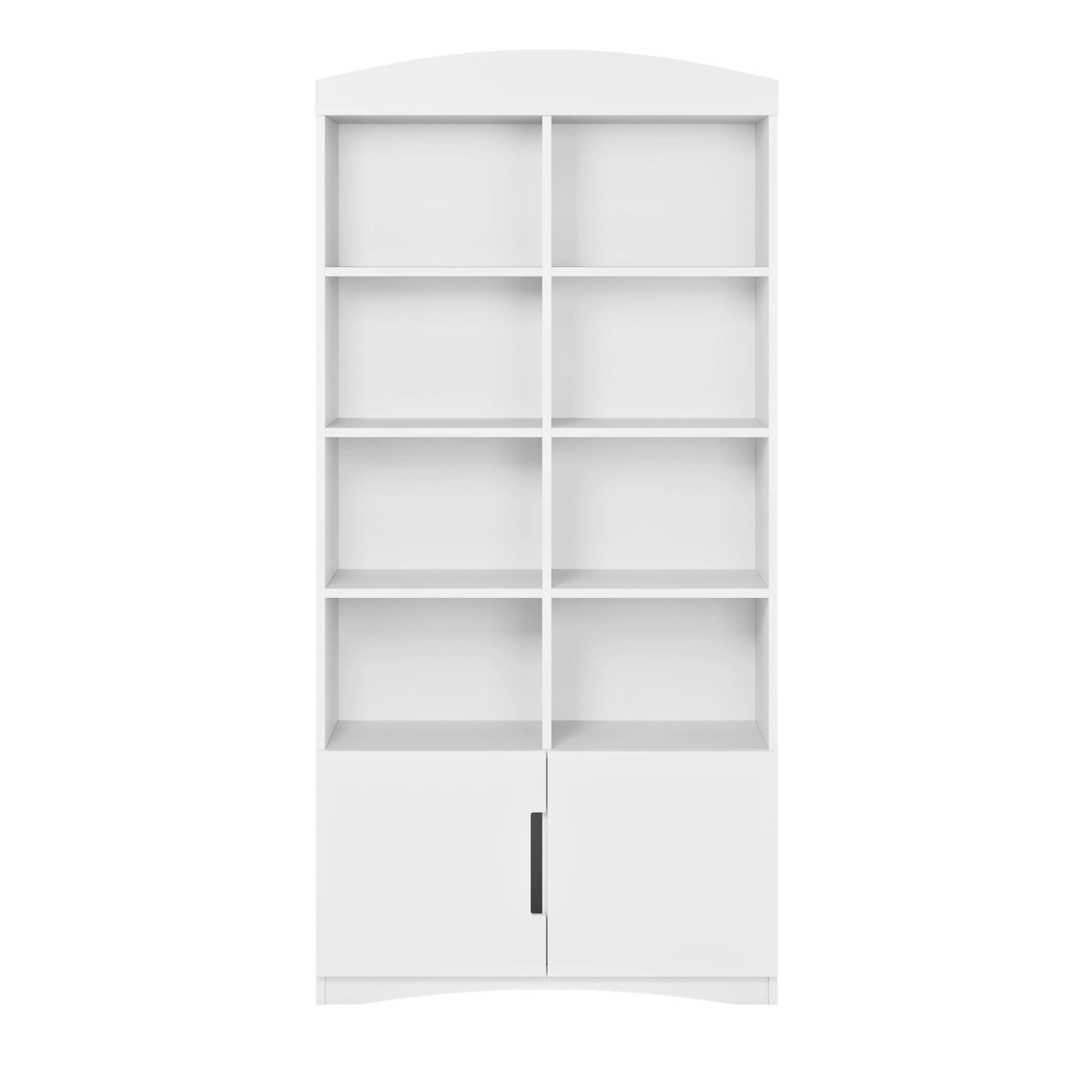 Double Bookshelf Classic White Storage Unit