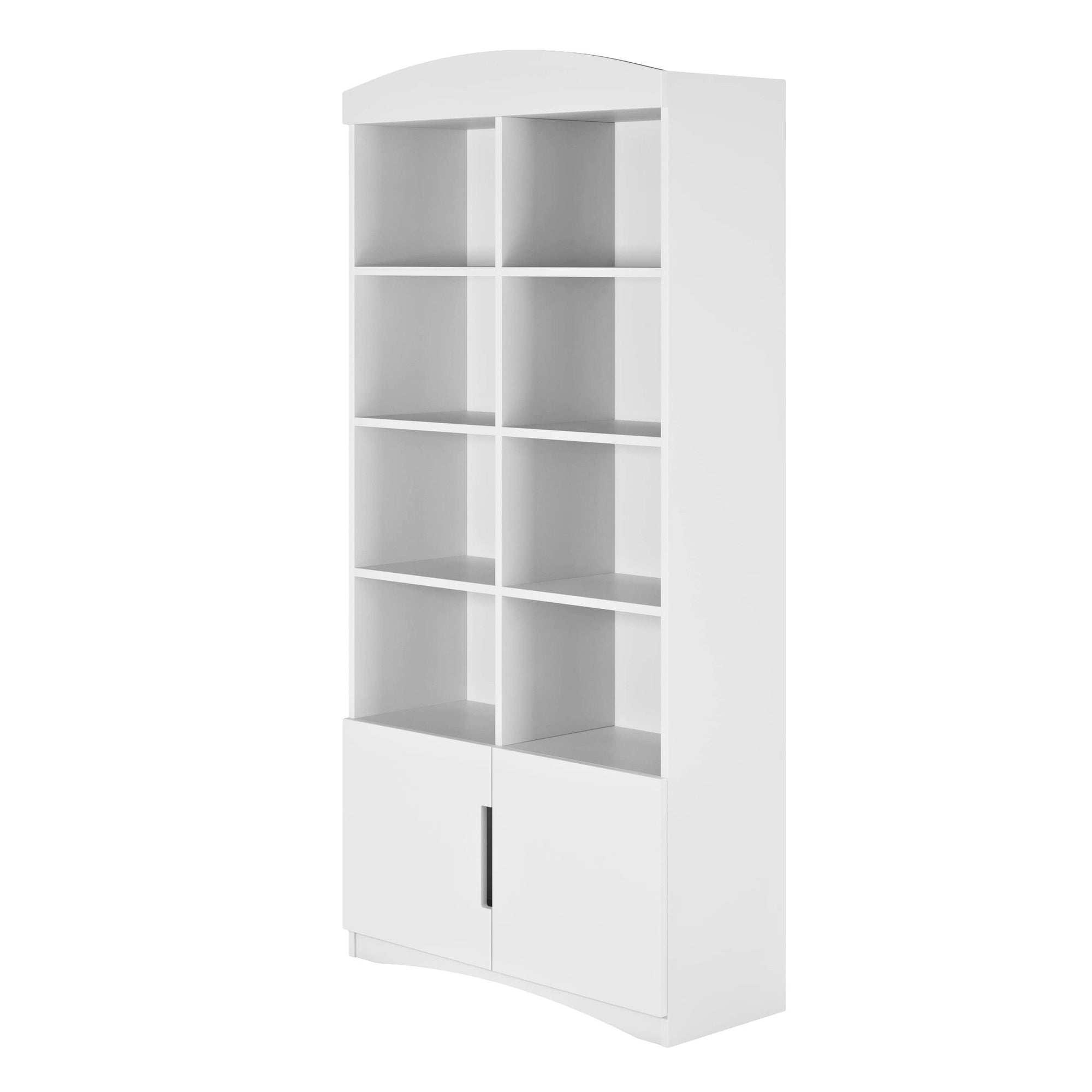 Double Bookshelf Classic White Storage Unit