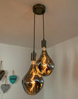 Double Evo Cluster Pendant Light | 2 Drop Kitchen Island, Bedside & Hallway Lighting UK