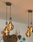 Double Evo Cluster Pendant Light | 2 Drop Kitchen Island, Bedside & Hallway Lighting UK