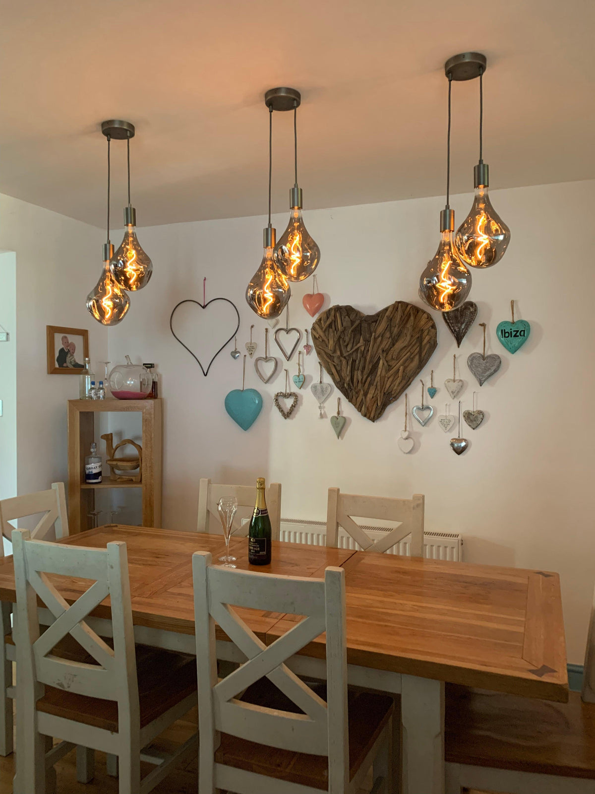 Double Evo Cluster Pendant Light | 2 Drop Kitchen Island, Bedside &amp; Hallway Lighting UK
