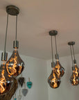 Double Evo Cluster Pendant Light | 2 Drop Kitchen Island, Bedside & Hallway Lighting UK
