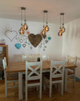 Double Evo Cluster Pendant Light | 2 Drop Kitchen Island, Bedside & Hallway Lighting UK