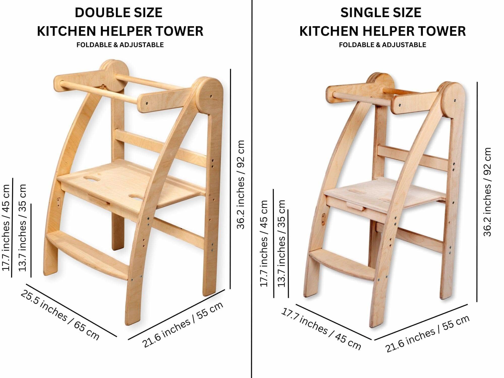 Double or Single Size Montessori Toddler Tower-2