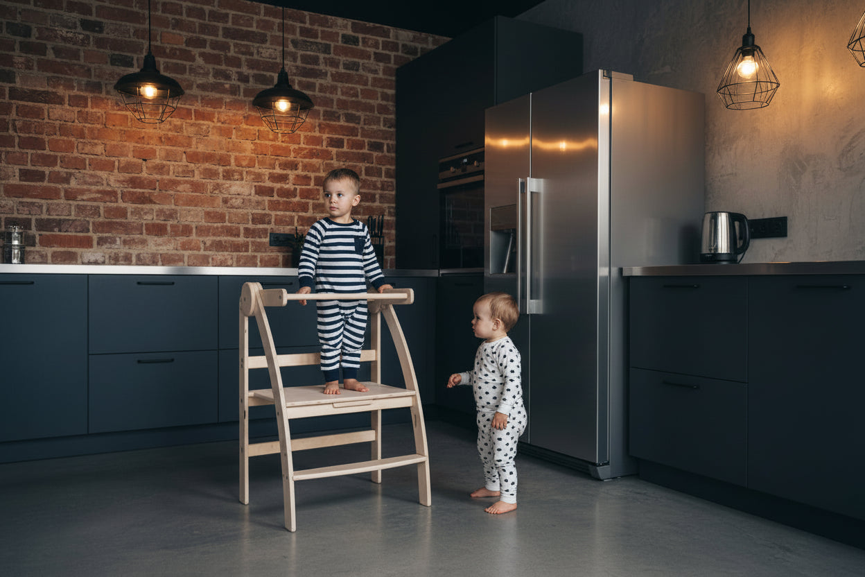 Double or Single Size Montessori Toddler Tower-3