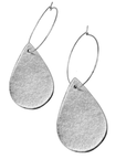 Double sided mini silver Teardrop earrings