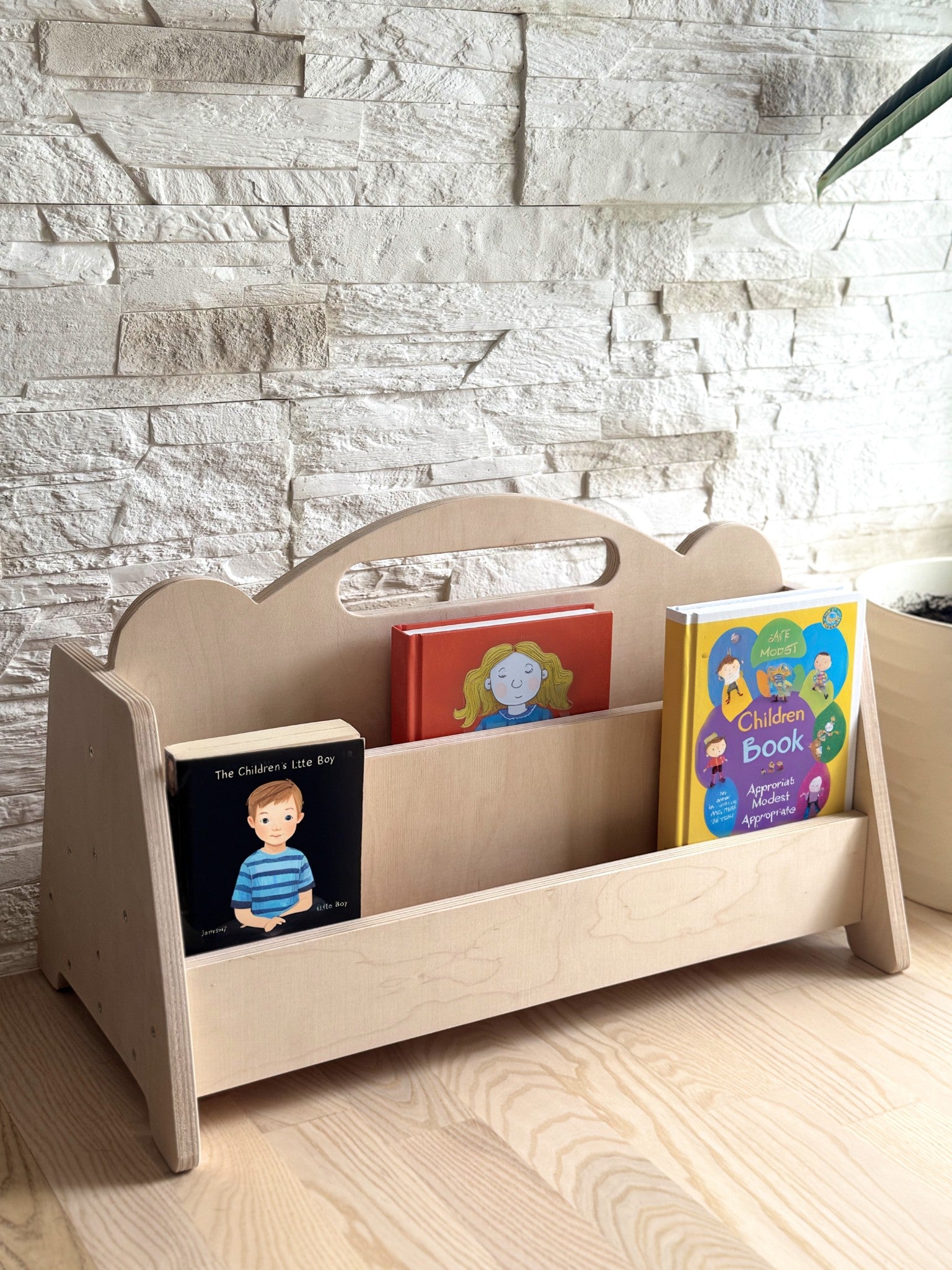 Double Sided Wooden Bookshelf for Children