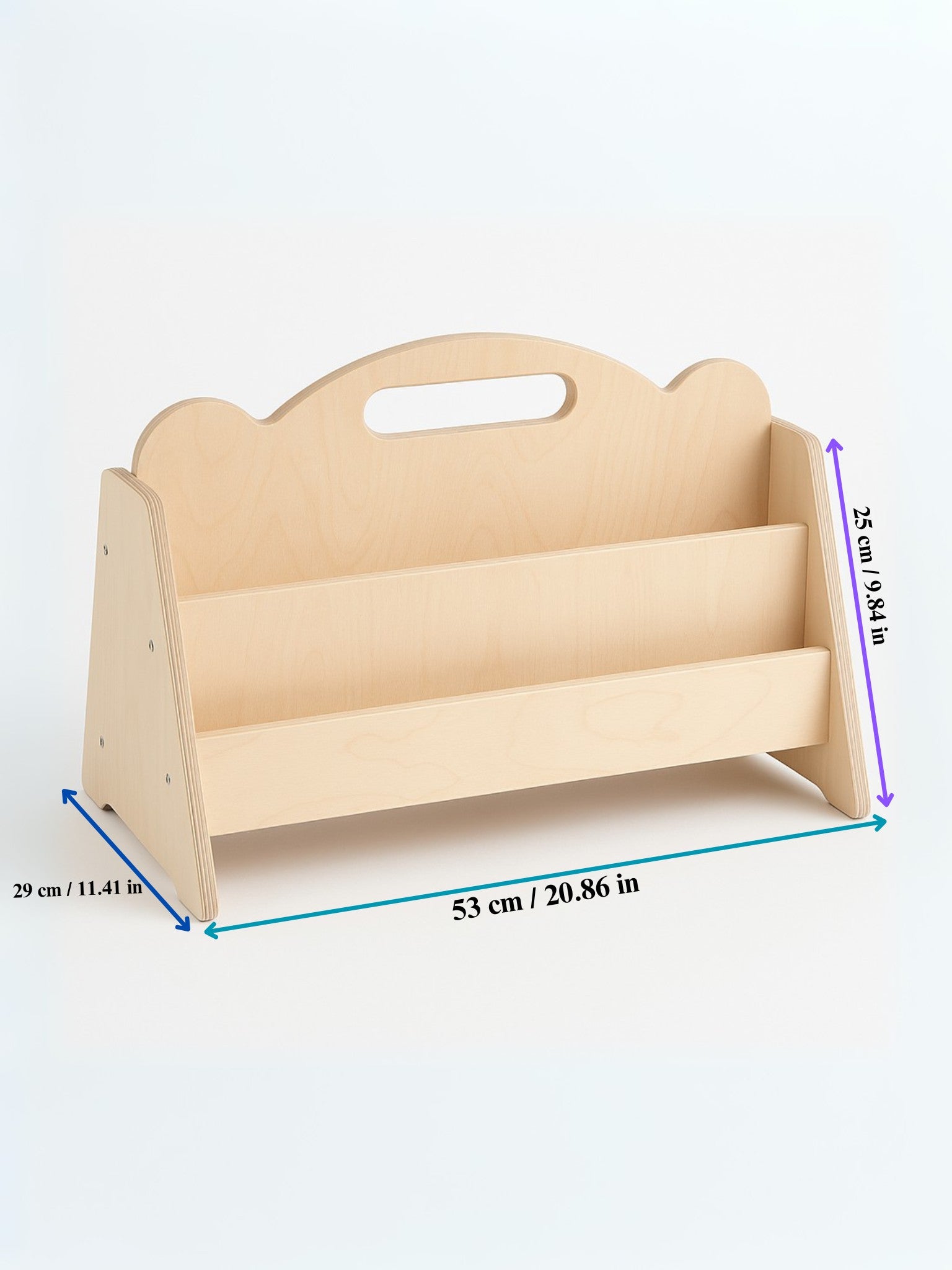 Double Sided Wooden Bookshelf for Children