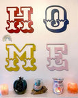 5" and 12" Metal Coloured Carnival Letters