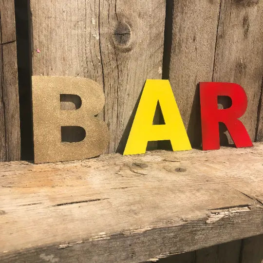 5" or 12" Coloured Metal Alphabet Letters A–Z &amp; 0–9 | Choose Your Colour