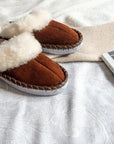 Adult Natural Sheepskin Mules - Brown