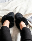 Adult Natural Sheepskin Mules - Black