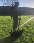 Large Rusty Metal Soldier Garden Decoration - Black