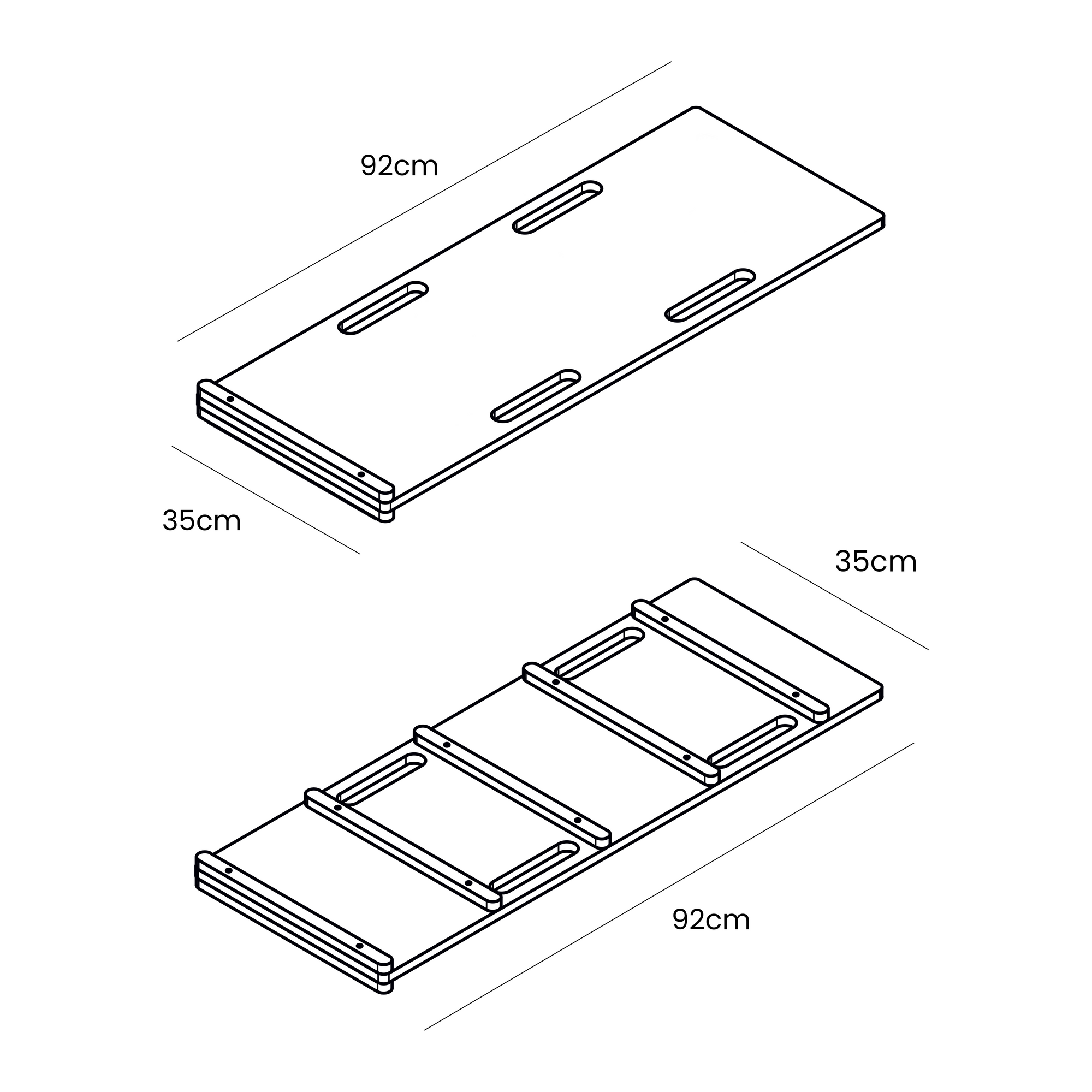 White Wooden Dream Rocker with Pillow and Slide Medium