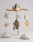 Dream Balloon Nursery Mobile with Elephant and Hot Air Balloons