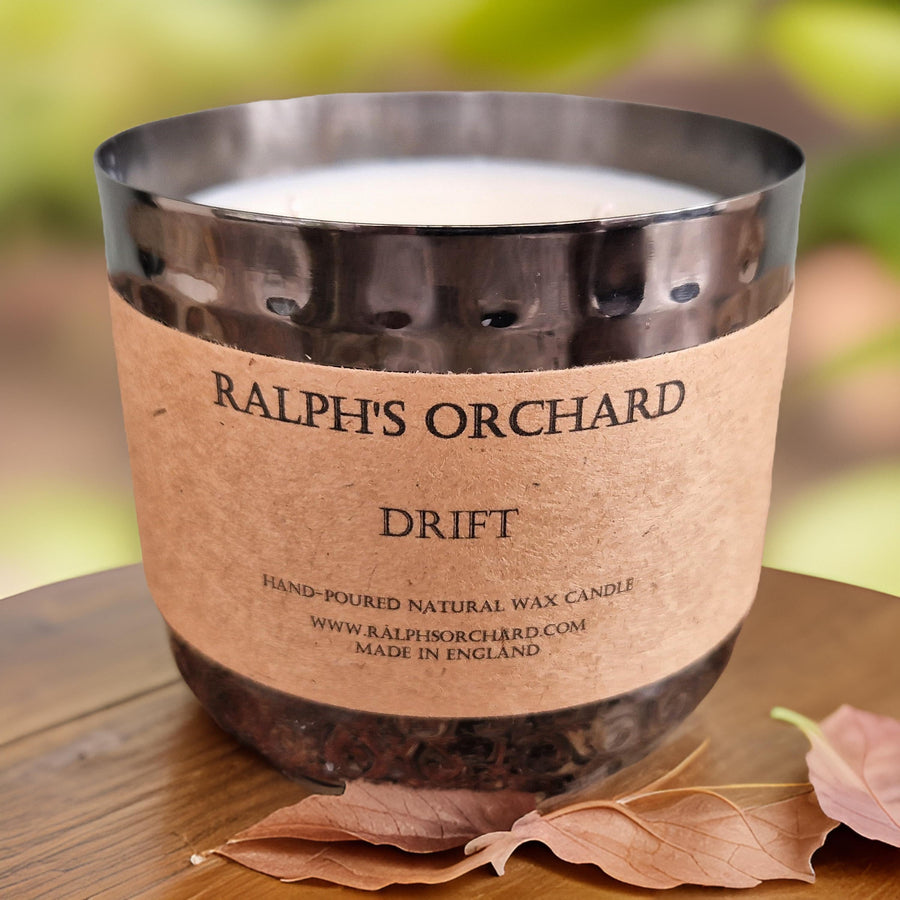 Premium Drift Seaside Candle, Luxury Jasmine and Heliotrope Scent, Hand-Poured in England, Cruelty-Free Eco-Friendly Coastal Fragrance by Ralph's Orchard at brixbailey.com